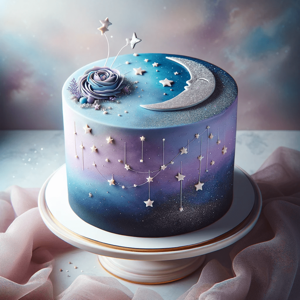 کیک ماه و ستاره ولنتاین